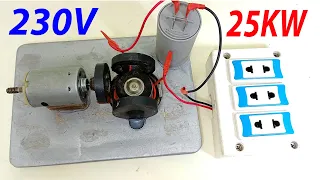 How to make 230V 25KW free electric generator from dc motor magnets @mhdmax