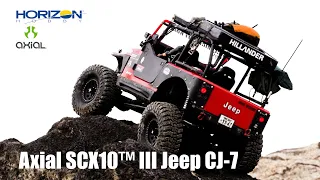 1/10 Axial SCX10™ III Jeep CJ-7 rock crawling challenge