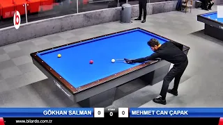 CAN ÇAPAK vs GÖKHAN SALMAN | 3 Cushion Billiards | 15 Inn 40 POINT | ANKARA - bida 3 băng