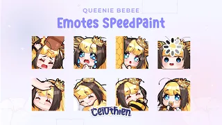 QueenieBebee Custom Emote Commission ✧ Clip Studio Paint Speedpaint Video