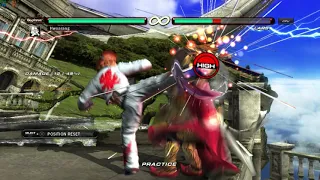 Tekken 6 BR Hwoarang Cancelable Backlash Combo