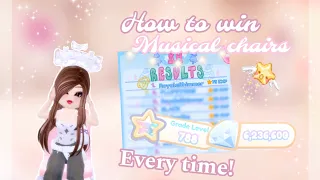 HOW TO WIN MUSICAL CHAIRS EVERYTIME!💗🌟 *HOW TO EASILY GET 1ST PLACE*||RoyaleHigh||2024