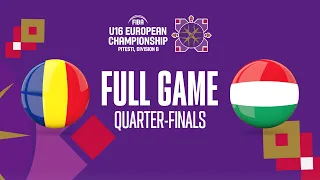 QUARTER-FINALS: Romania v Hungary | Full Basketball Game | FIBA U16 European Championship 2023-Div B