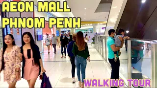 Walking tour Aeon Mall Phnom Penh city of Cambodia [4K]