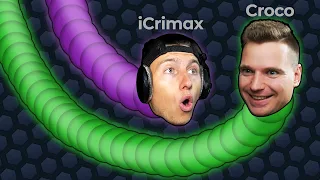 Ich schlage iCrimax in Slither.io - Slither mit Croco