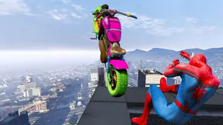 GTAV Spiderman Best Bike Jump Ragdolls Ep4 #gta5 #spiderman