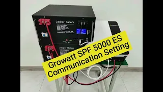 Growatt SPF 5000 ES Communicate Setting with Jakiper BMS--Episode 1 (though RS485 A port)