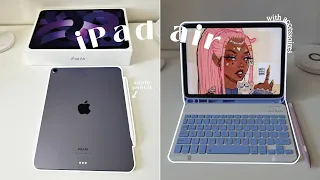 iPad Air 5 aesthetic unboxing 📦✨ accessories with 🍎 pencil