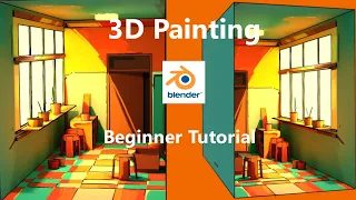 Blender Texture Painting Tutorial for Beginners - NPR Window Light 2D/3D Process