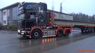 4K| Scania R560 V8 With Long Load