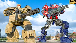Transformers Rise of The Beasts - Tank Robot vs Optimus Prime | Technology 2024 (HD)