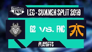 G2 Esports vs Fnatic | LEC Summer Split 2019 Playoffs [GER]