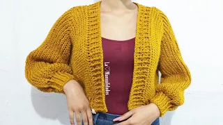 Sweater  Crochet knit cardigan for women (English knit)