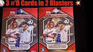 ⚾️*NEW* 3 #’D cards in (2) 2024 Topps Bowman Blaster Boxes 📦 #toppsbowman