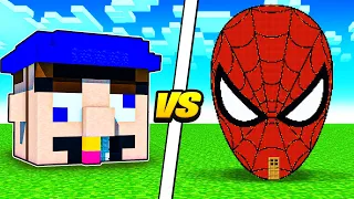 Jeffy vs Marvin SUPERHERO House Battle in Minecraft!