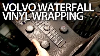 How to vinyl wrap waterfall console in Volvo V50, S40, C30, C70 (optical tuning modification)