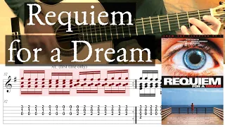 REQUIEM FOR A DREAM (Lux Aeterna) - Clint Mansell - Full Tutorial with TAB - Fingerstyle Guitar