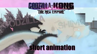 Shimo defeat godzilla short fan animation |GODZILLA X KONG| stick nodes