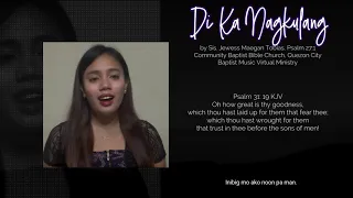 Di Ka Nagkulang | Baptist Music Virtual | Jewess Maegan Tobias