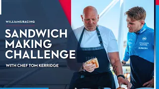 Who can make the best sandwich? 🥪 | Tom Kerridge challenges Alex and Logan! | Williams Racing