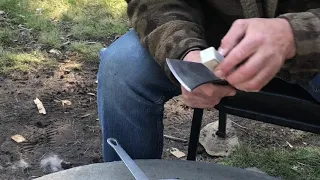 How to sharpen your tomahawk, cut wood like an angry beaver