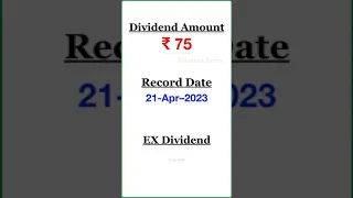 NESTLE INDIA Dividend 2023 Alert  #shorts