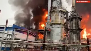 Под Новым Уренгоем горит перерабатывающий завод Газпрома