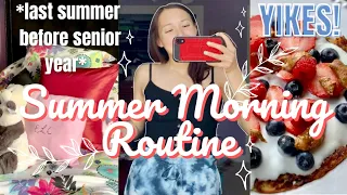 My 6 AM Summer Morning Routine *Last Summer of High School* Breakfast, Gym, Everyday Makeup