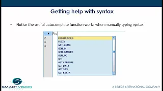 Getting started with SYNTAX Part 3