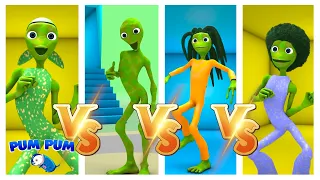 Dame Tu Cosita green alien vs El Taiger Me Kemaste Dance Challenge | PUMPUM