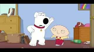 Family Guy - Brian Curses at Stewie and Then Fights Him!