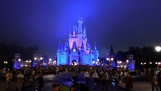 Magic Kingdom 2024 4K Night Walkthrough Tour w/ Fog | Walt Disney World Orlando Florida January 2024