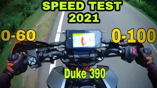 2021 KTM Duke 390 bs6 :0 to 60 - 0 to 100 Speed Test 😲 : the buzz biker