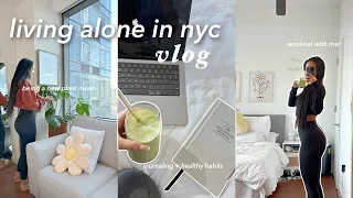 living alone in nyc: my reset routine, workout w/me, meal prepping, and more!