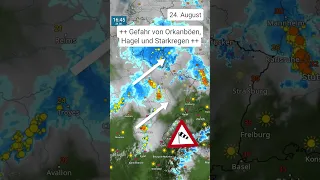 ⚡️Es geht jetzt los - heftige Gewitter ziehen auf. Checkt unser WetterRadar! #wetteronline #shorts