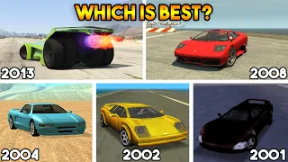 GTA : FASTEST CAR IN EVERY GTA (WHICH IS BEST?)