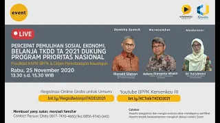 KEMENKEU CORPU TALK EP. 21 - Percepat Pemulihan Sosial Ekonomi, Belanja TKDD 2021 Prioritas Nasional