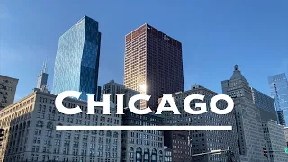 Chicago Walking: From Around Harold Washington Library Center to Buckingham Fountain Early Nov. 2021