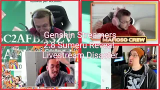 Genshin Streamers 2.8 Sumeru Reveal Livestream Disaster Reaction (Rage,Funny,Fail)