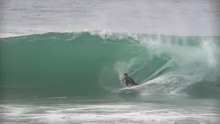 a good day at the wedge in newport beach. 4K.