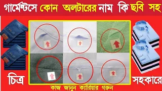 গার্মেন্টসের কোন অলটাররের কি নাম ছবি সহ দেখুন | অলটার কত প্রকার ও কি কি | Types of defect | Alter |