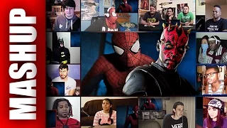 Marvel SPIDER-MAN vs Star Wars DARTH MAUL Super Power Beat Down Reactions Mashup