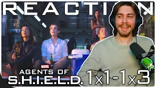 MCU FAN Watches Marvel's AGENTS OF SHIELD For The First Time Ever! | 1x1-1x3 REACTION!!