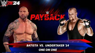 Full Match - Batista vs Undertaker '14: Payback|WWE 2K24