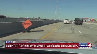 Unexpected "dip" in newly renovated I-40 roadway alarms drivers