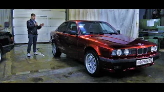 BMW E34 Перетягиваю потолок, алькантара на подложке