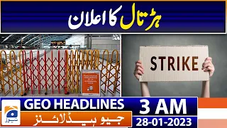 Geo News Headlines 3 AM - UK - Strike announcement - Bus Drivers | 28th January 2023 | Geo News