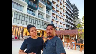 Arena Beach Hotel 💙 Maafushi Island 🏖️ #travelmaldives #maafushi #maldives #budget  🐬🌊