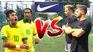 DESAFIO DO TRAVESSÃO - YOUTUBERS vs JOGADORES DE FUTEBOL