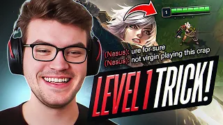 Top Laners HATE it when I do This LEVEL 1 TRICK!